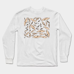 Feathers Pattern Long Sleeve T-Shirt